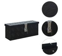 vidaXL Caja de aluminio 485x140x200 mm negra