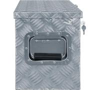 vidaXL Caja de aluminio, 61,5 x 26,5 x 30 cm, color plateado