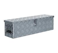 vidaXL Caja de aluminio 80,5x22x22 cm plateada
