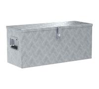 vidaXL Caja de aluminio 80x30x35 cm plateada