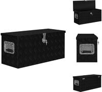 vidaXL Caja de aluminio de 80x30x35 cm, color - Cajas para herramientas