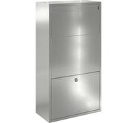 vidaXL - Caja de entrega con puerta, color plateado, 44 x 22 x 82 cm, acero galvanizado