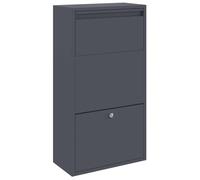 vidaXL Caja de entrega de paquetes Antracita 44 x 22 x 82 cm Acero - Resistente a la intemperie