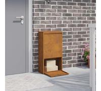 vidaXL Caja de entrega de paquetes con puerta oxidado 44 x 22 x 82 cm