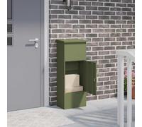 vidaXL Caja de entrega de paquetes Verde oliva 44,5 x 29 x 110,5 cm