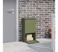 vidaXL Caja de entrega de paquetes Verde Oliva 44 x 22 x 82 cm Acero