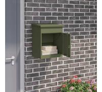 vidaXL Caja de entrega de paquetes Verde oliva 47.5 x 38 x 59 cm Acero