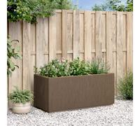 vidaXL Caja de Flores de Jardín Marrón 80 x 36 x 35 cm PP