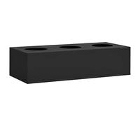 vidaXL Caja de Flores de Oficina Jardineras Macetas Jardín Plantas Arriate Patio Terraza Balcón Exterior de Acero Gris Antracita 90x40x23 cm