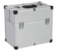 vidaXL Caja de herramientas aluminio plateado 38x22,5x34 cm