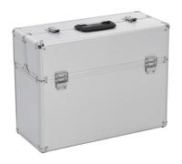 vidaXL Caja de herramientas aluminio plateado 47x36x20 cm