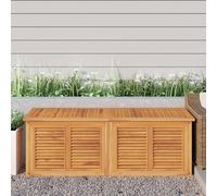 vidaXL Caja de jardín con bolsa, 150x50x53 cm, madera maciza de teca - Cofre de jardín - Cofres de jardín - Caja de jardín - Caja de almacenamiento