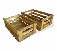 vidaXL Caja de manzanas de jardín para plantar de madera de acacia