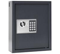vidaXL Caja fuerte digital Gris oscuro 30 x 10 x 36,5 cm Acero