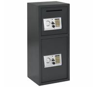 vidaXL Caja fuerte digital Gris oscuro 35 x 31 x 80 cm Acero