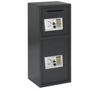 vidaXL Caja Fuerte Digital Gris Oscuro 35 x 31 x 80 cm Acero, Caja de Seguridad para Oficina en casa, Moderna con Cerradura Digital, Acero Resistente, Almacenamiento Seguro