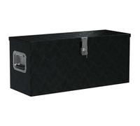vidaXL Caja de aluminio negra 80x30x35 cm