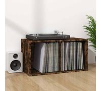 vidaXL Caja para discos de vinilo contrachapado color roble 71x34x36cm