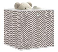 vidaXL Cajas de almacenaje plegables Cubo de almacenamiento 4 uds no tejida Marrón 32x32x32 cm