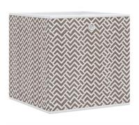 vidaXL Cajas almacenaje Plegables 4 uds no Tejida marrón 32x32x32 cm, Cubo de Almacenamiento, Cubo de Almacenamiento Plegable, Cesta de Almacenamiento Plegable