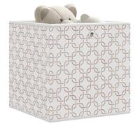 vidaXL Cajas almacenaje plegables 4uds tela no tejida crema 32x32x32cm