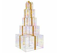 vidaXL Cajas apilables con LED 250 LED Multicolor