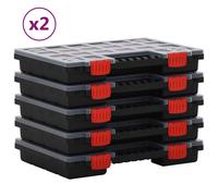 vidaXL Cajas de accesorios 10 unidades polipropileno 34,5x25x5 cm