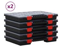 vidaXL Cajas de accesorios 10 unidades polipropileno 40x30x5 cm