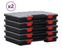 vidaXL Cajas de accesorios 10 unidades polipropileno 40x30x5 cm