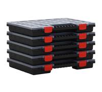 vidaXL Cajas de accesorios 5 unidades polipropileno 40x30x5 cm