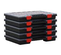 vidaXL Cajas de accesorios 5 unidades polipropileno 40x30x5 cm
