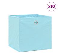 vidaXL Cajas de almacenaje 10 uds tela no tejida azul bebé 28x28x28 cm