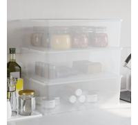 vidaXL Cajas de almacenaje apilables 3 uds plástico 25 L