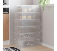 vidaXL Cajas de almacenaje apilables 6 uds plástico 25 L
