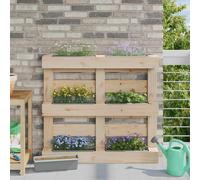 vidaXL Cajas de flores para palets Euro 12 uds. Gris claro