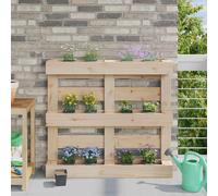 vidaXL Cajas de flores para palets Euro 24 uds. Gris 13,5 x 9 x 9,5 cm