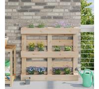 vidaXL Cajas de flores para palets Euro 24 uds. Gris claro