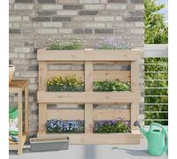 vidaXL Cajas de flores para palets Euro 24 uds. Gris claro