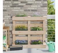 vidaXL Cajas de flores para palets Euro 24 uds. Gris Polipropileno