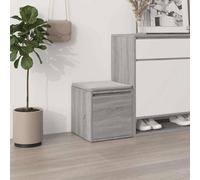 vidaXL Cajón taburete madera contrachapada gris Sonoma 40,5x40x40 cm