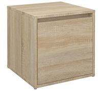 vidaXL Taburete con cajón madera contrachapada roble Sonoma 40,5x40x40 cm