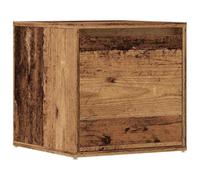 vidaXL Cajón taburete madera de ingeniería madera vieja 40,5x40x40 cm