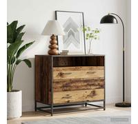 vidaXL Cajonera 3-Cajón Madera envejecida 70 x 41 x 70 cm