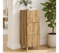 vidaXL Cajonera 33 x 34,5 x 90 cm Madera de Ingeniería Roble artisan