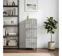 vidaXL Cajonera 33 x 34,5 x 92 cm Madera de Ingeniería Gris Hormigón
