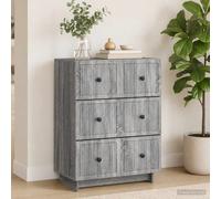 vidaXL Cajonera 66 x 34,5 x 90 cm Madera de Ingeniería Gris Sonoma