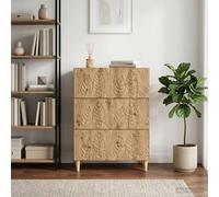 vidaXL Cajonera 66 x 34,5 x 90 cm Madera de ingeniería Roble artisan