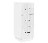vidaXL Cajonera Brillante 33 x 34,5 x 87 cm Madera de Ingeniería