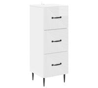 vidaXL Cajonera Brillante 33 x 34,5 x 89,5 cm Madera de Ingeniería