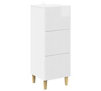 vidaXL Cajonera Brillante 33 x 34,5 x 90 cm Madera de Ingeniería